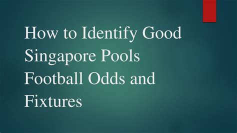 singapore pools football odds|How to Play: Football .